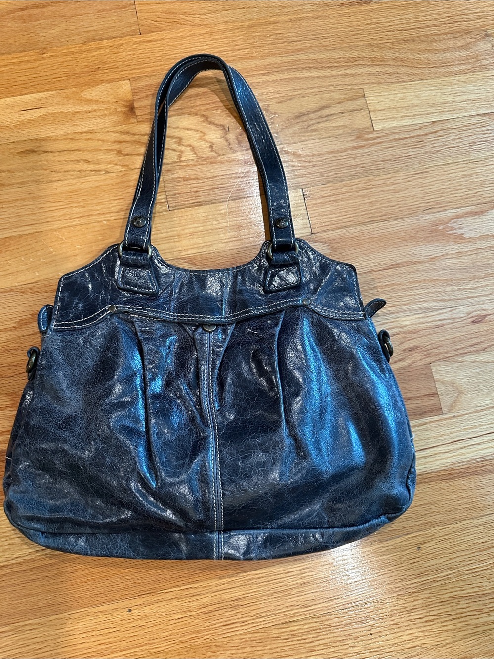 Patricia Nash Black Leather Shoulder Bag